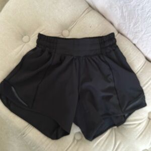 Hotty hot high rise lululemon black shorts size 0